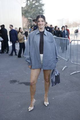 MFW - Prada Outside Charli D’Amelio at the Prada fashion show during the Milan Womenswear Fall Winter 2026 2027 Fashion Week on February 26, 2026 in Milan, Italy. Photo by Marco Piovanotto ABACAPRESS.COM Milan Italy  Copyright: xPiovanottoxMarco ABACAx