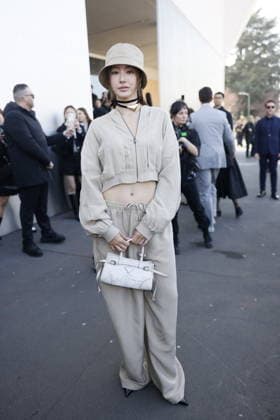 MFW - Prada Outside Namtan Tipnaree Weerawatnodom at the Prada fashion show during the Milan Womenswear Fall Winter 2026 2027 Fashion Week on February 26, 2026 in Milan, Italy. Photo by Marco Piovanotto ABACAPRESS.COM Milan Italy  Copyright: xPiovanottoxMarco ABACAx
