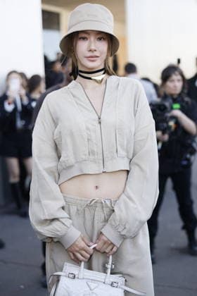 MFW - Prada Outside Namtan Tipnaree Weerawatnodom at the Prada fashion show during the Milan Womenswear Fall Winter 2026 2027 Fashion Week on February 26, 2026 in Milan, Italy. Photo by Marco Piovanotto ABACAPRESS.COM Milan Italy  Copyright: xPiovanottoxMarco ABACAx