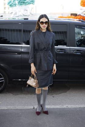 MFW - Prada Outside Eileen Gu at the Prada fashion show during the Milan Womenswear Fall Winter 2026 2027 Fashion Week on February 26, 2026 in Milan, Italy. Photo by Marco Piovanotto ABACAPRESS.COM Milan Italy  Copyright: xPiovanottoxMarco ABACAx