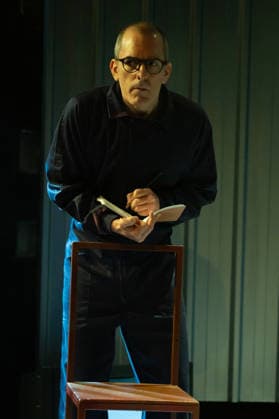 1984 by George Orwell in Madrid, Spain - 26 Feb 2026 Actor David Lazaro performs during the presentation of the play 1984 by George Orwell at the Fernan Gomez Theatre in Madrid. Madrid Spain Copyright: xAtilanoxGarciax xSOPAxImagesx photos06598