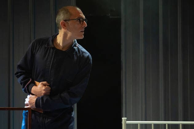 1984 by George Orwell in Madrid, Spain - 26 Feb 2026 Actor David Lazaro performs during the presentation of the play 1984 by George Orwell at the Fernan Gomez Theatre in Madrid. Madrid Spain Copyright: xAtilanoxGarciax xSOPAxImagesx photos06600