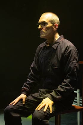 1984 by George Orwell in Madrid, Spain - 26 Feb 2026 Actor David Lazaro performs during the presentation of the play 1984 by George Orwell at the Fernan Gomez Theatre in Madrid. Madrid Spain Copyright: xAtilanoxGarciax xSOPAxImagesx photos06615
