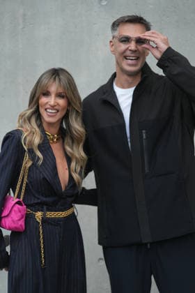 Milan, Milan Women s Fashion Week: Fall Winter 2026 27 - Women s Fashion, Fall Winter 2026 27 - Emporio Armani fashion show - arrivals in the photo: Athina Oikonomakou and Bruno Cerella  Copyright: x xipa-agency.netx xRiccardoxGIordanox IPA_Agency_IPA72059771