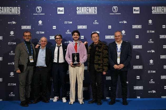 Foto IPP Felice De Martino Sanremo 26 02 2026 76° Festival della canzone italiana Nella foto: Premio Nuovo Imaie a Mazzariello Italy Photo Press World Copyright