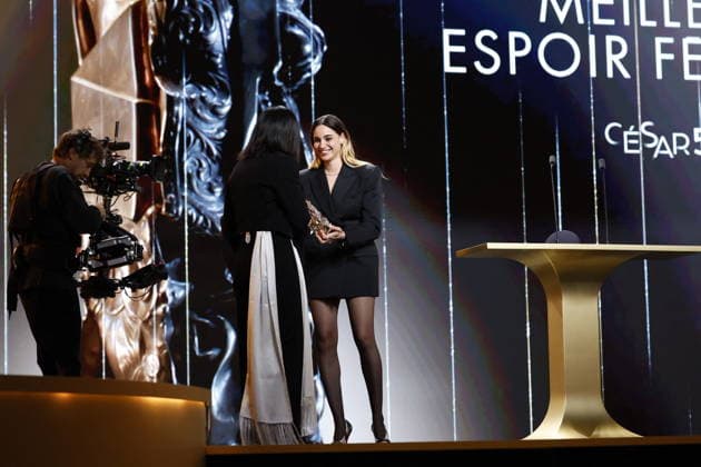 51st Cesar Ceremony Nadia Melliti with the Best Rising Star Cesar Award for the Movie ‘La Petite Dernière’ during 51st Cesar Film Awards held at l Olympia on February 26, 2026, in Paris, France. Photo by Nasser Berzane ABACAPRESS.COM Paris France  Copyright: xBerzanexNasser ABACAx