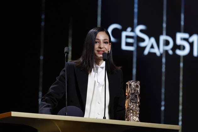 51st Cesar Ceremony Nadia Melliti with the Best Rising Star Cesar Award for the Movie ‘La Petite Dernière’ during 51st Cesar Film Awards held at l Olympia on February 26, 2026, in Paris, France. Photo by Nasser Berzane ABACAPRESS.COM Paris France  Copyright: xBerzanexNasser ABACAx