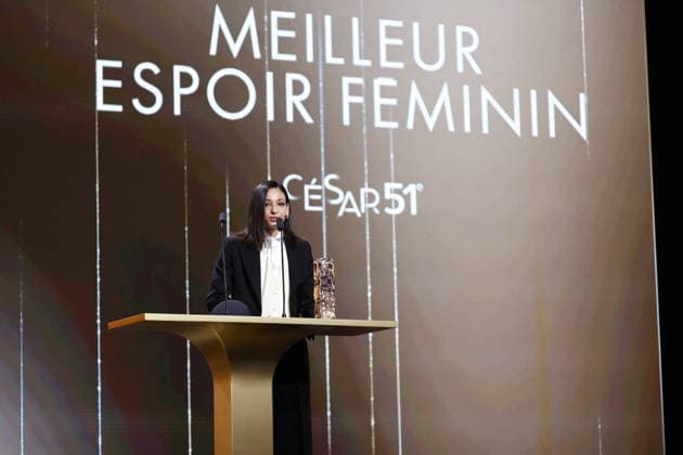 51st Cesar Ceremony Nadia Melliti with the Best Rising Star Cesar Award for the Movie ‘La Petite Dernière’ during 51st Cesar Film Awards held at l Olympia on February 26, 2026, in Paris, France. Photo by Nasser Berzane ABACAPRESS.COM Paris France  Copyright: xBerzanexNasser ABACAx