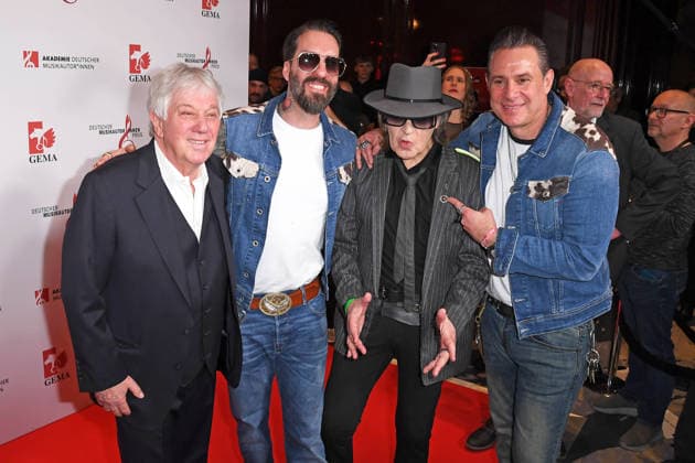 Rolf Zuckowski, Udo Lindenberg, The BossHoss (Alec Voelkel, Sascha Vollmer) beim 17. DEUTSCHEN MUSIKAUTOR*INNENPREIS im The Ritz-Carlton in Berlin am 26.02.2026