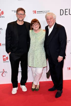 Alexander Zuckowski, Monika Zuckowski und Rolf Zuckowski beim 17. Deutschen Musikautor*innenpreis der GEMA 2026 im Hotel The Ritz-Carlton. Berlin, 26.02.2026