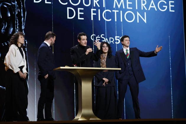 51st Cesar Ceremony Lucas Tothe and Ambroise Rateau with the Best Short Fiction Cesar Award for Movie Mort D’un Acteur during 51st Cesar Film Awards held at l Olympia on February 26, 2026, in Paris, France. Photo by Nasser Berzane ABACAPRESS.COM Paris France  Copyright: xBerzanexNasser ABACAx