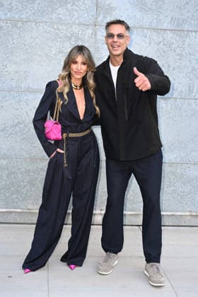 Milan, Milan Women s Fashion Week Fall Winter 2026 27 - Women s Fashion, Fall Winter 2026 27 - Emporio Armani fashion show - arrivals in the photo: Athina Oikonomakou, Bruno Cerella  Copyright: xSimonaxChiocciax xipa-agency.netx xFotosickix IPA_Agency_IPA72066829