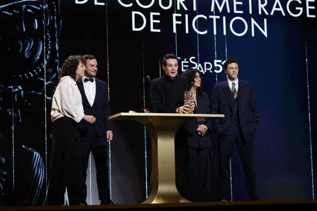 51st Cesar Ceremony Lucas Tothe and Ambroise Rateau with the Best Short Fiction Cesar Award for Movie Mort D’un Acteur during 51st Cesar Film Awards held at l Olympia on February 26, 2026, in Paris, France. Photo by Nasser Berzane ABACAPRESS.COM Paris France  Copyright: xBerzanexNasser ABACAx