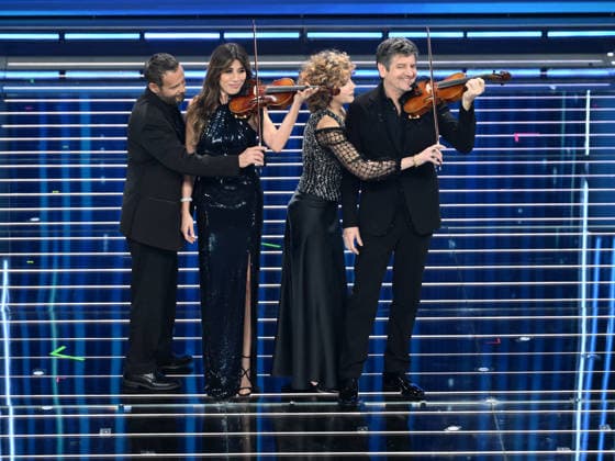 Sanremo, 76th Italian Song Festival - third evening. In the photo Fabio De Luigi, Virginia Raffaele  Copyright: xAlbertoxTerenghix xPoolxSanremox02x xipa-agency.netx xPoolxSanremox02x IPA_Agency_IPA72069654