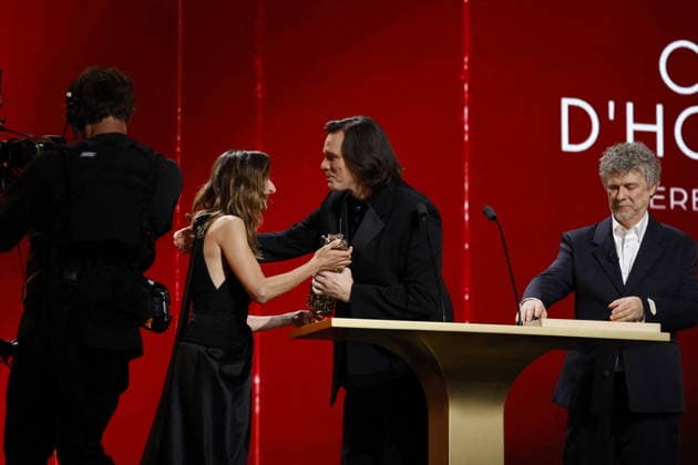 51st Cesar Ceremony Camille Cottin and Jim Carrey with the Honorary Cesar Award during 51st Cesar Film Awards held at l Olympia on February 26, 2026, in Paris, France. Photo by Nasser Berzane ABACAPRESS.COM Paris France  Copyright: xBerzanexNasser ABACAx