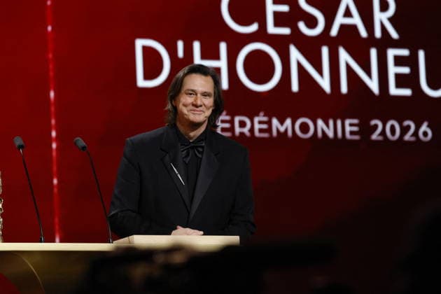 51st Cesar Ceremony Jim Carrey with the Honorary Cesar Award during 51st Cesar Film Awards held at l Olympia on February 26, 2026, in Paris, France. Photo by Nasser Berzane ABACAPRESS.COM Paris France  Copyright: xBerzanexNasser ABACAx
