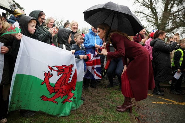 The Prince and Princess of Wales visit Oriel Davies The Prince and Princess of Wales visit Oriel Davies, a public contemporary art gallery, to see a project funded by the Alexandra Reinhardt Memorial Award, in Newtown, Powys, UK, on the 26th February 2026. Picture by Phil Noble WPA-Pool Newtown Oriel Davies Powys United Kingdom 
