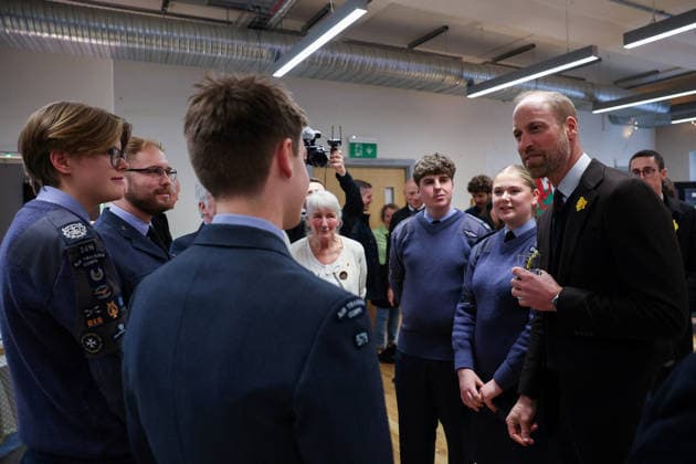 The Prince and Princess of Wales visit Oriel Davies The Prince and Princess of Wales visit Oriel Davies, a public contemporary art gallery, to see a project funded by the Alexandra Reinhardt Memorial Award, in Newtown, Powys, UK, on the 26th February 2026. Picture by Phil Noble WPA-Pool Newtown Oriel Davies Powys United Kingdom 