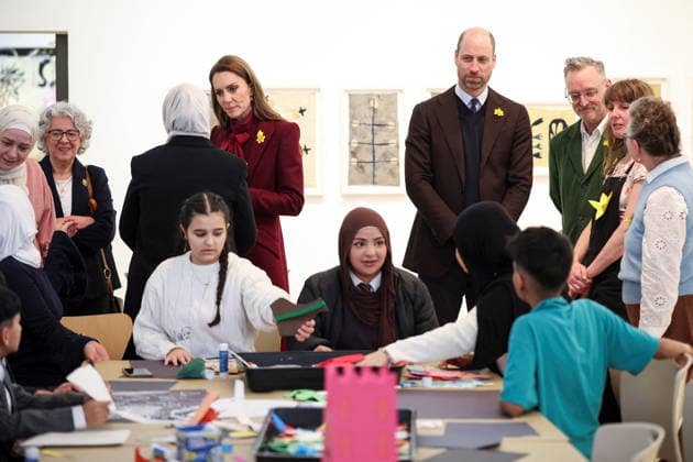 The Prince and Princess of Wales visit Oriel Davies The Prince and Princess of Wales visit Oriel Davies, a public contemporary art gallery, to see a project funded by the Alexandra Reinhardt Memorial Award, in Newtown, Powys, UK, on the 26th February 2026. Picture by Phil Noble WPA-Pool Newtown Oriel Davies Powys United Kingdom 