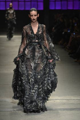 Milan, Milan Women s Fashion Week Fall Winter 2026 27 - Women s Fashion, Fall Winter 2026 27 - Roberto Cavalli fashion show - catwalk in the photo: model  Copyright: xSimonaxChiocciax xipa-agency.netx xFotosickix IPA_Agency_IPA72074216