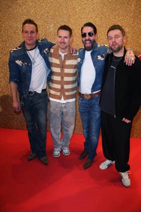 The BossHoss (Alec Voelkel, Sascha Vollmer), Revolverheld (Johannes Strate, Kristoffer Kris Hünecke) beim 17. DEUTSCHEN MUSIKAUTOR*INNENPREIS im The Ritz-Carlton in Berlin am 26.02.2026