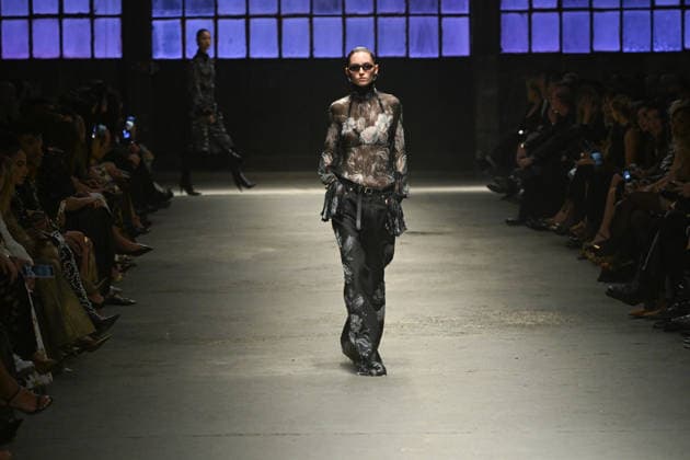 Milan, Milan Women s Fashion Week Fall Winter 2026 27 - Women s Fashion, Fall Winter 2026 27 - Roberto Cavalli fashion show - catwalk in the photo: model  Copyright: xSimonaxChiocciax xipa-agency.netx xFotosickix IPA_Agency_IPA72074218