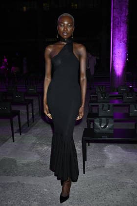 Milan, Milan Women s Fashion Week Fall Winter 2026 27 - Women s Fashion, Fall Winter 2026 27 - Roberto Cavalli fashion show - front row in the photo: Amina  Copyright: xBluxfotox xipa-agency.netx xFotosickix IPA_Agency_IPA72077008