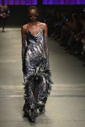 Milan, Milan Women s Fashion Week Fall Winter 2026 27 - Women s Fashion, Fall Winter 2026 27 - Roberto Cavalli fashion show - catwalk in the photo: model  Copyright: xSimonaxChiocciax xipa-agency.netx xFotosickix IPA_Agency_IPA72074238