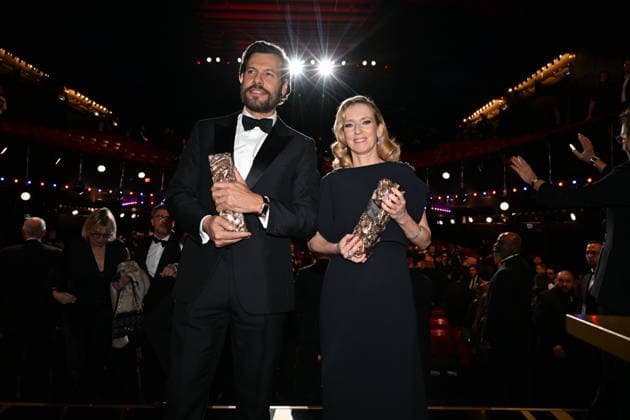51eme Cérémonie des Cesar Backstage 51st CESAR awards ceremony Backstage 453478 2026 02 27 Lafitte, Laurent Drucker, Léa  Copyright: xSergexArnalx xStarfacex STAR_453478_035