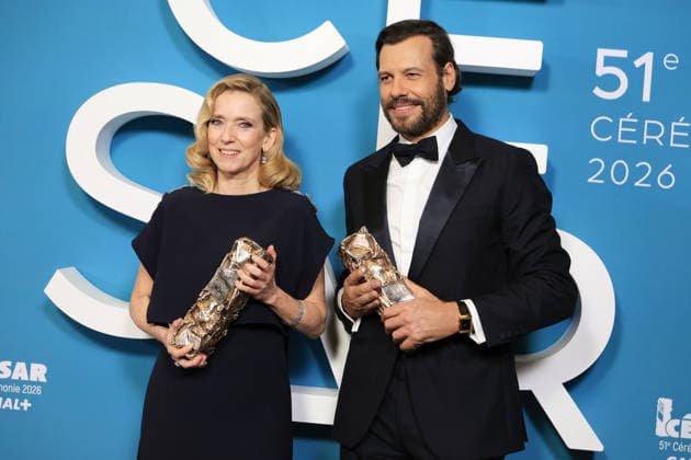 51st Cesar Ceremony Press Room Léa Drucker and Laurent Lafitte during the 51st Cesar Film Awards held at l Olympia on February 26, 2026, in Paris, France. Photo by Jerome Domine ABACAPRESS.COM Paris France  Copyright: xDominexJerome ABACAx