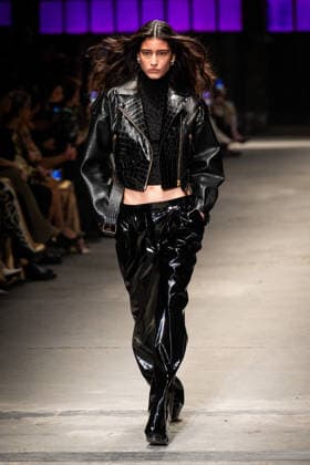 Roberto Cavalli fashion show during the Milan Fashion Week - Womenswear Fall Winter 2026 2027 in Milan, Italy, on 24 February 2026. A model walks the runway at Roberto Cavalli fashion show during the Milan Fashion Week - Womenswear Fall Winter 2026 2027 in Milan, Italy, on 24 February 2026., Credit:Stefano Costantino TTL Avalon Italy, Milan  Copyright: xStefanoxCostantinoxTTLx xAvalonx 1078564511