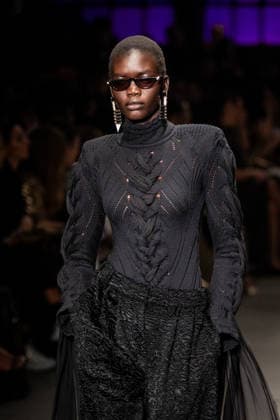 Roberto Cavalli fashion show during the Milan Fashion Week - Womenswear Fall Winter 2026 2027 in Milan, Italy, on 24 February 2026. A model walks the runway at Roberto Cavalli fashion show during the Milan Fashion Week - Womenswear Fall Winter 2026 2027 in Milan, Italy, on 24 February 2026., Credit:Stefano Costantino TTL Avalon Italy, Milan  Copyright: xStefanoxCostantinoxTTLx xAvalonx 1078564690