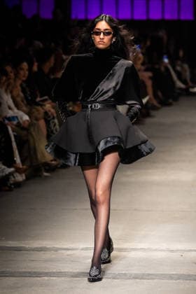 Roberto Cavalli fashion show during the Milan Fashion Week - Womenswear Fall Winter 2026 2027 in Milan, Italy, on 24 February 2026. A model walks the runway at Roberto Cavalli fashion show during the Milan Fashion Week - Womenswear Fall Winter 2026 2027 in Milan, Italy, on 24 February 2026., Credit:Stefano Costantino TTL Avalon Italy, Milan  Copyright: xStefanoxCostantinoxTTLx xAvalonx 1078564705