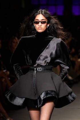 Roberto Cavalli fashion show during the Milan Fashion Week - Womenswear Fall Winter 2026 2027 in Milan, Italy, on 24 February 2026. A model walks the runway at Roberto Cavalli fashion show during the Milan Fashion Week - Womenswear Fall Winter 2026 2027 in Milan, Italy, on 24 February 2026., Credit:Stefano Costantino TTL Avalon Italy, Milan  Copyright: xStefanoxCostantinoxTTLx xAvalonx 1078564721