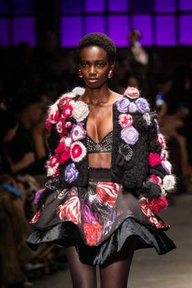 Roberto Cavalli fashion show during the Milan Fashion Week - Womenswear Fall Winter 2026 2027 in Milan, Italy, on 24 February 2026. A model walks the runway at Roberto Cavalli fashion show during the Milan Fashion Week - Womenswear Fall Winter 2026 2027 in Milan, Italy, on 24 February 2026., Credit:Stefano Costantino TTL Avalon Italy, Milan  Copyright: xStefanoxCostantinoxTTLx xAvalonx 1078565221