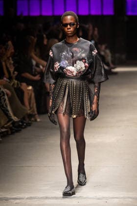Roberto Cavalli fashion show during the Milan Fashion Week - Womenswear Fall Winter 2026 2027 in Milan, Italy, on 24 February 2026. A model walks the runway at Roberto Cavalli fashion show during the Milan Fashion Week - Womenswear Fall Winter 2026 2027 in Milan, Italy, on 24 February 2026., Credit:Stefano Costantino TTL Avalon Italy, Milan  Copyright: xStefanoxCostantinoxTTLx xAvalonx 1078565305