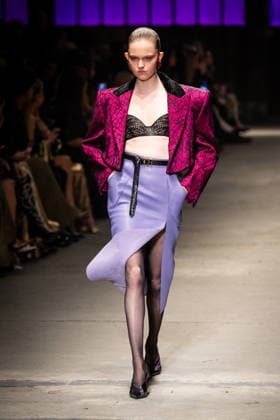 Roberto Cavalli fashion show during the Milan Fashion Week - Womenswear Fall Winter 2026 2027 in Milan, Italy, on 24 February 2026. A model walks the runway at Roberto Cavalli fashion show during the Milan Fashion Week - Womenswear Fall Winter 2026 2027 in Milan, Italy, on 24 February 2026., Credit:Stefano Costantino TTL Avalon Italy, Milan  Copyright: xStefanoxCostantinoxTTLx xAvalonx 1078565349