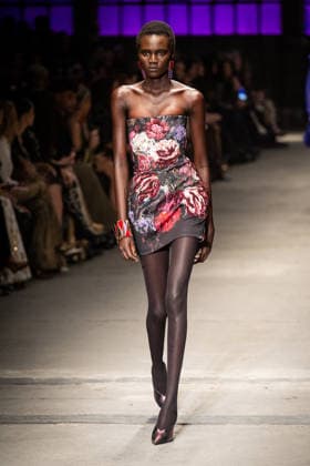 Roberto Cavalli fashion show during the Milan Fashion Week - Womenswear Fall Winter 2026 2027 in Milan, Italy, on 24 February 2026. A model walks the runway at Roberto Cavalli fashion show during the Milan Fashion Week - Womenswear Fall Winter 2026 2027 in Milan, Italy, on 24 February 2026., Credit:Stefano Costantino TTL Avalon Italy, Milan  Copyright: xStefanoxCostantinoxTTLx xAvalonx 1078565366