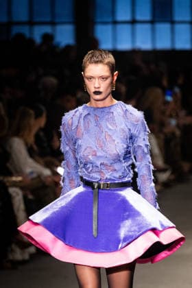 Roberto Cavalli fashion show during the Milan Fashion Week - Womenswear Fall Winter 2026 2027 in Milan, Italy, on 24 February 2026. A model walks the runway at Roberto Cavalli fashion show during the Milan Fashion Week - Womenswear Fall Winter 2026 2027 in Milan, Italy, on 24 February 2026., Credit:Stefano Costantino TTL Avalon Italy, Milan  Copyright: xStefanoxCostantinoxTTLx xAvalonx 1078565419