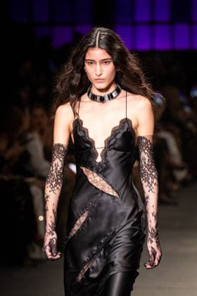 Roberto Cavalli fashion show during the Milan Fashion Week - Womenswear Fall Winter 2026 2027 in Milan, Italy, on 24 February 2026. A model walks the runway at Roberto Cavalli fashion show during the Milan Fashion Week - Womenswear Fall Winter 2026 2027 in Milan, Italy, on 24 February 2026., Credit:Stefano Costantino TTL Avalon Italy, Milan  Copyright: xStefanoxCostantinoxTTLx xAvalonx 1078565487