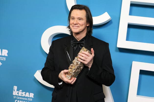 51st Cesar Ceremony Press Room Jim Carrey poses with the Honorary Cesar Award during the 51st Cesar Film Awards held at l Olympia on February 26, 2026, in Paris, France. Photo by Jerome Domine ABACAPRESS.COM Paris France  Copyright: xDominexJerome ABACAx