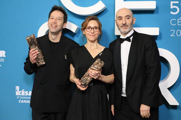 51st Cesar Ceremony Press Room Fabrice Goldstein, Carine Tardieu and Antoine Rein pose with the Best Movie Cesar Award during the 51st Cesar Film Awards held at l Olympia on February 26, 2026, in Paris, France. Photo by Jerome Domine ABACAPRESS.COM Paris France  Copyright: xDominexJerome ABACAx