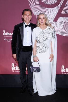 51st Cesar Awards - Fouquet s Dinner Maxime Saada and Sylvie Saadaa posing upon arrival at the Gala Dinner following the 51st Cesar Awardsceremony, held at the iconic Fouquet’s restaurant in Paris on February 26, 2026. Photo byDavid Boyer ABACAPRESS.COM Paris France  Copyright: xBoyerxDavid ABACAx