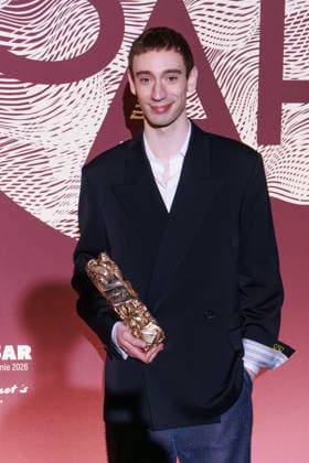 51st Cesar Awards - Fouquet s Dinner Théodore Pellerin posing upon arrival at the Gala Dinner following the 51st Cesar Awardsceremony, held at the iconic Fouquet’s restaurant in Paris on February 26, 2026. Photo byDavid Boyer ABACAPRESS.COM Paris France  Copyright: xBoyerxDavid ABACAx
