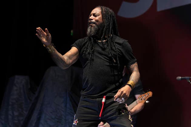 Sevendust perform at AO Arena Lajon Witherspoon of rock band Sevendust performs at AO Arena, Manchester, England, 26th February 2026, Credit:Mike Gray Avalon  Copyright: xMikexGrayx xAvalonx 1078561133
