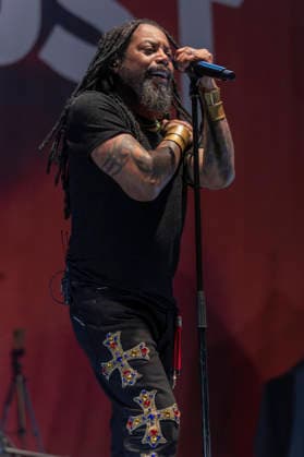 Sevendust perform at AO Arena Lajon Witherspoon of rock band Sevendust performs at AO Arena, Manchester, England, 26th February 2026, Credit:Mike Gray Avalon  Copyright: xMikexGrayx xAvalonx 1078561146