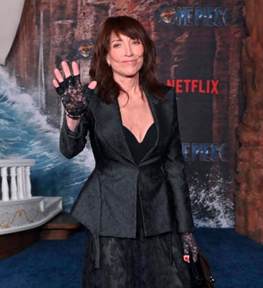 Cast member Katey Sagal attends Netflix s One Piece: Into the Grand Line Season 2 fan event at the United Theater On Broadway in downtown Los Angeles on Thursday, February 26, 2026. Storyline: Follows Monkey D. Luffy and his Straw Hat Pirates as they explore the dangerous Grand Line to find the legendary One Piece treasure and become the Pirate King. The story emphasizes friendship, adventure, and overcoming immense, often dark hardships in a world controlled by a corrupt government.  LAP20260226820 JIMxRUYMEN