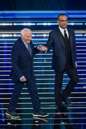 76th Italian Song Festival of Sanremo 3rd Evening Teatro Ariston - Sanremo, Italy MOGOL Giulio Rapetti;Carlo Conti 76th Italian Song Festival of Sanremo 3rd Evening Teatro Ariston - Sanremo, Italy 26th February 2026 SGPItalia id 134399_050 Not Exclusive  Copyright: xAlfonsoxCatalano SGPx