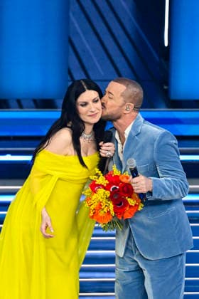76th Italian Song Festival of Sanremo 3rd Evening Teatro Ariston - Sanremo, Italy Laura Pausini;RAF Raffaele Riefoli 76th Italian Song Festival of Sanremo 3rd Evening Teatro Ariston - Sanremo, Italy 26th February 2026 SGPItalia id 134399_050 Not Exclusive  Copyright: xAlfonsoxCatalano SGPx