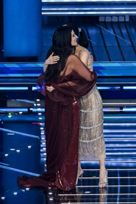 76th Italian Song Festival of Sanremo 3rd Evening Teatro Ariston - Sanremo, Italy Laura Pausini;Arisa (Rosalba Pippa) 76th Italian Song Festival of Sanremo 3rd Evening Teatro Ariston - Sanremo, Italy 26th February 2026 SGPItalia id 134399_050 Not Exclusive  Copyright: xAlfonsoxCatalano SGPx